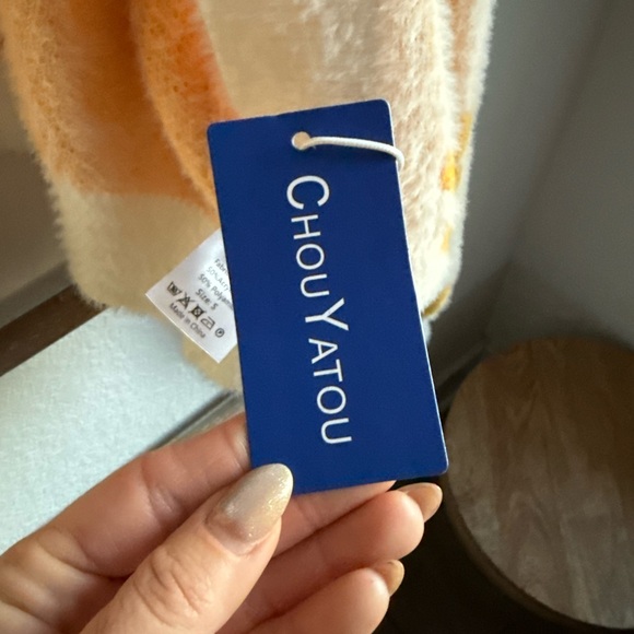 Chaou Yatou Daisy Eyelash Open Cardigan NWT Sz: Small - Picture 10 of 13